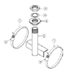 Image du produit Support de boîte + contre écrou ELSP-1